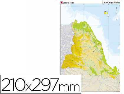 MAPA MUDO COLOR DIN A4 CATALUA FISICO