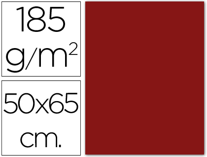 CARTULINA GUARRO GRANATE 50X65 CM 185 GR