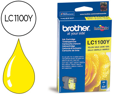 INK-JET BROTHER LC-1100Y AMARILLO 325 PAG