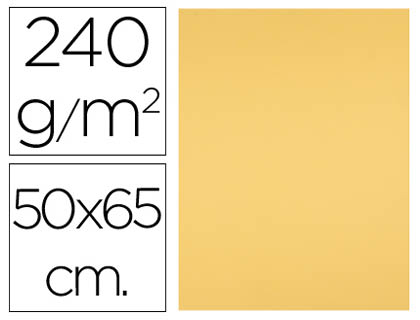 CARTULINA LIDERPAPEL 50X65 CM ORO 240 GR UNIDAD