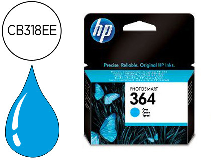 INK-JET HP 364 CIAN PHOTOSMART PREMIUM - C309A / SERIES C5300 / C6300 / B8500 / D5400 -300PAG