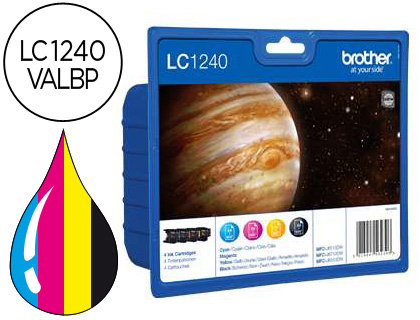 INK-JET BROTHER LC-1240 PACK 4 COLORES -600PAG- MFC-J6510DW MFC-J6710DW MFC-J6910DW