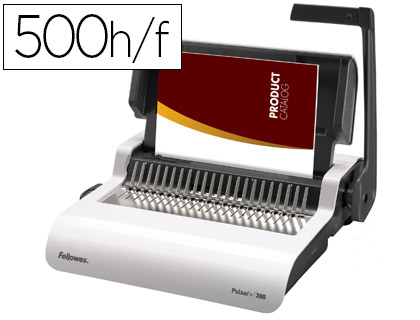 ENCUADERNADORA MANUAL PARA CANUTILLO FELLOWES PULSAR+300 PERFORA 20 HOJAS TAMAO DIN A4ENCUADERNA HASTA 300 HOJAS