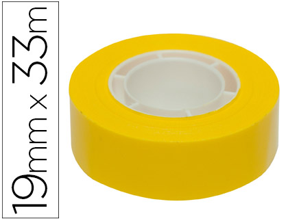 CINTA ADHESIVA APLI 33 MT X 19 MM COLOR AMARILLO
