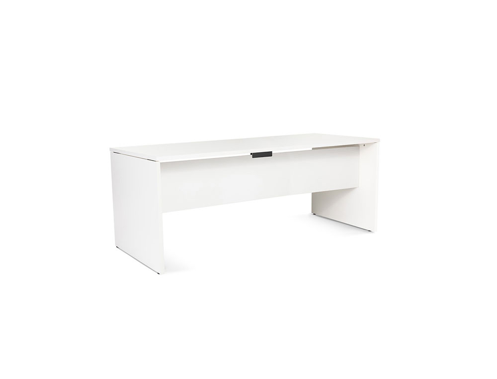 MESA OFICINA ROCADA SERIE WORK 180X80 CM ACABADO AW04 BLANCO/BLANCO