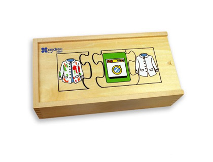 PUZLE ANDREUTOYS MADERA SECUENCIAS TEMPORALES 10 PUZLES 24X12X6,5 CM