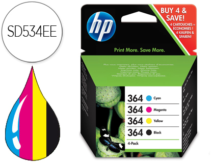 INK JET HP 364 3070A B8550 C53244/5380/63244/6380/510A D5460/B010A/109A/109D/F/209A C210A/C 5520/6520COLOR+NEGRO