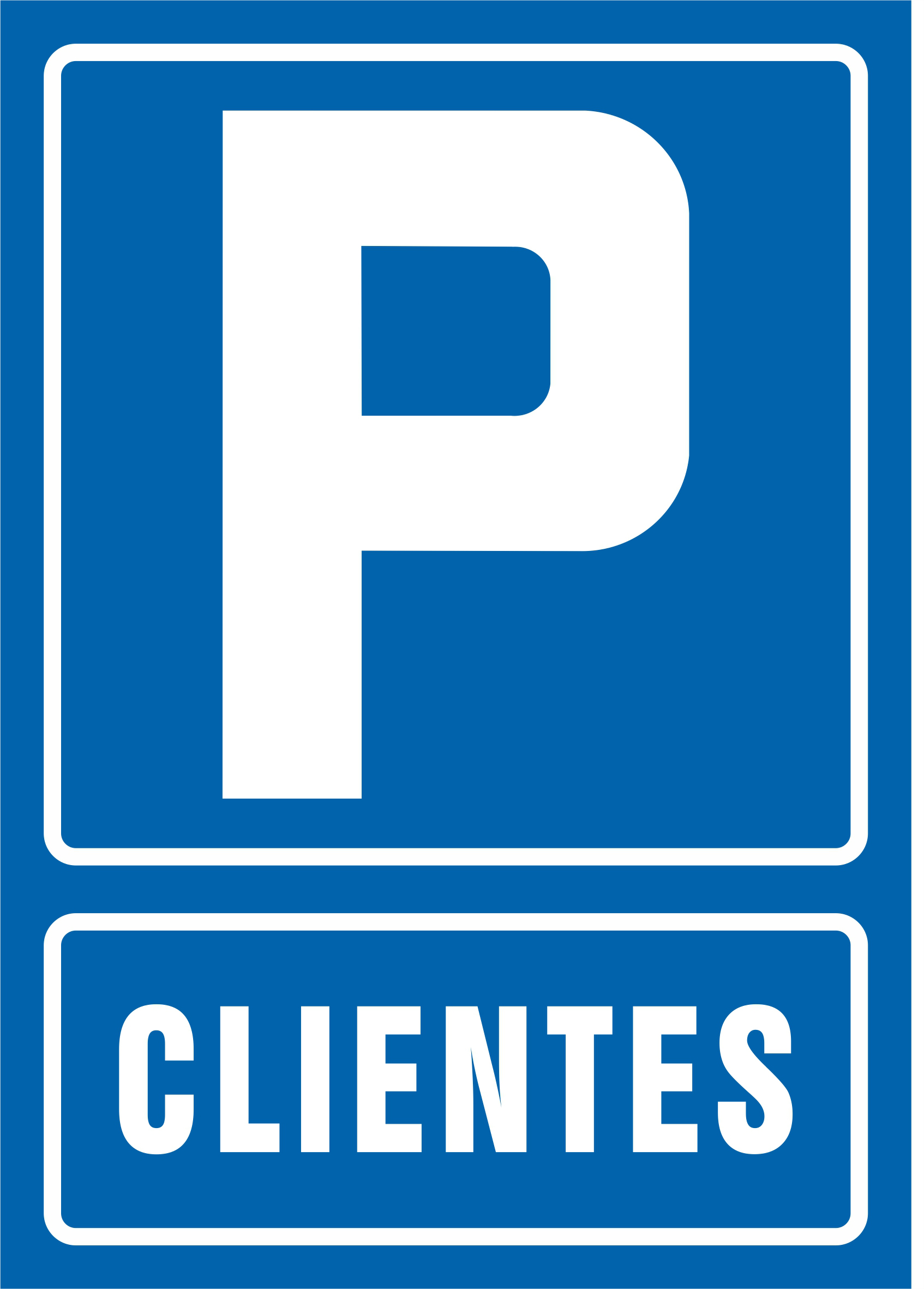 PICTOGRAMA SYSSA SEAL DE PARKING CLIENTES EN PVC 210X297 MM