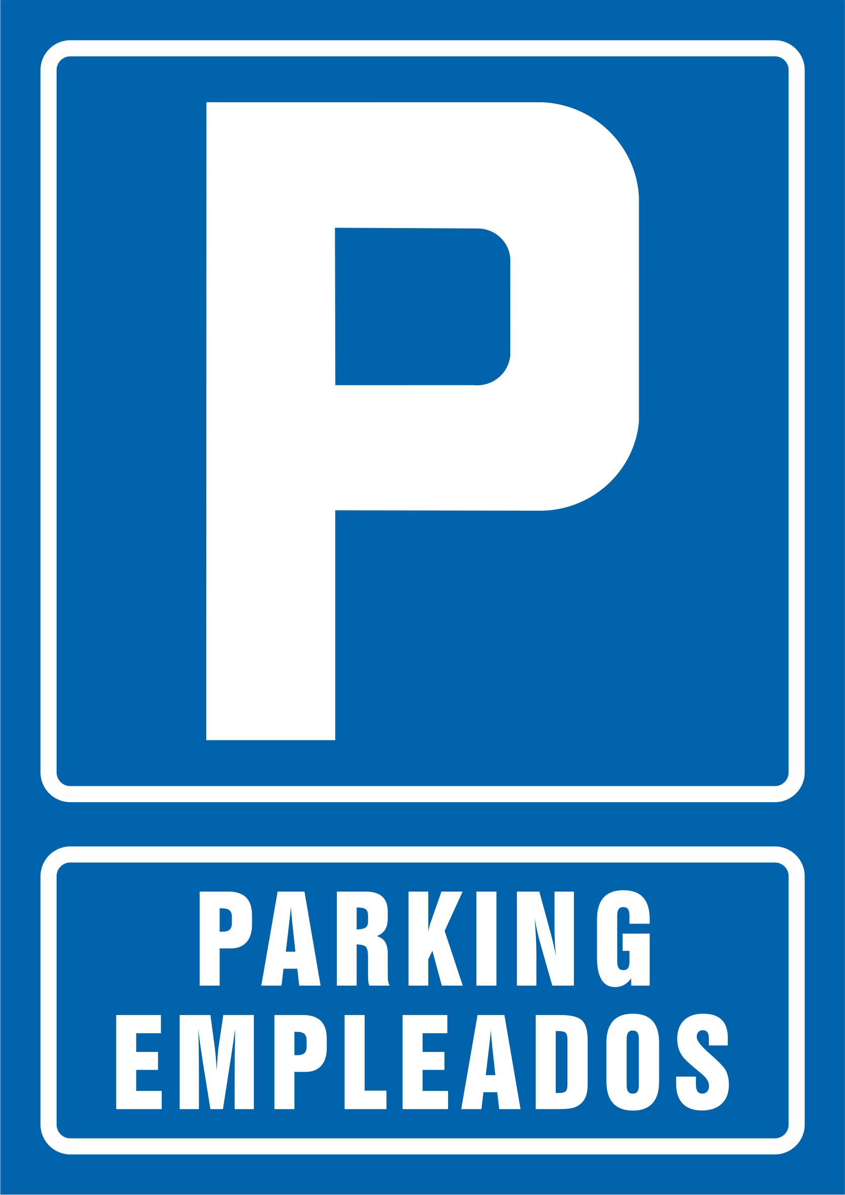 PICTOGRAMA SYSSA SEAL DE PARKING EMPLEADOS EN PVC 210X297 MM