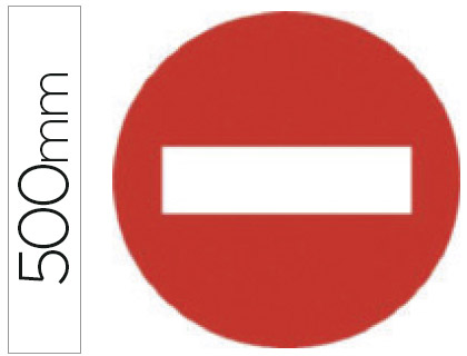 PICTOGRAMA SYSSA SEAL VIAL ENTRADA PROHIBIDA EN ACERO GALVANIZADO 500 MM