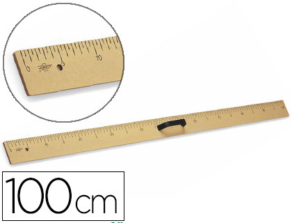 REGLA PARA ENCERADO FAIBO PLASTICO IMITACION MADERA 100 CM