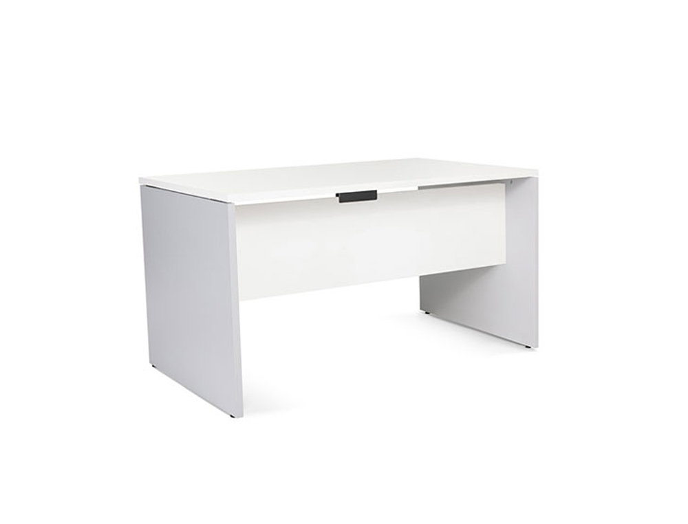 MESA OFICINA ROCADA SERIE WORK 140X80 CM ACABADO AN04 GRIS/BLANCO