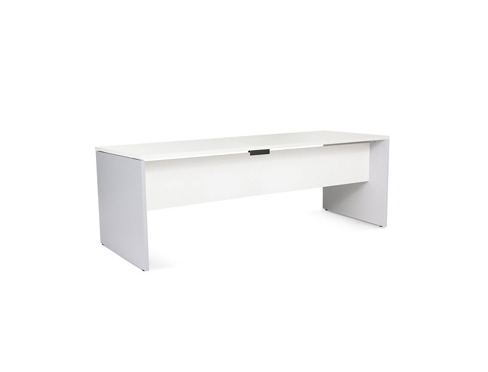 MESA OFICINA ROCADA SERIE WORK 200X80 CM ACABADO AN04 GRIS/BLANCO