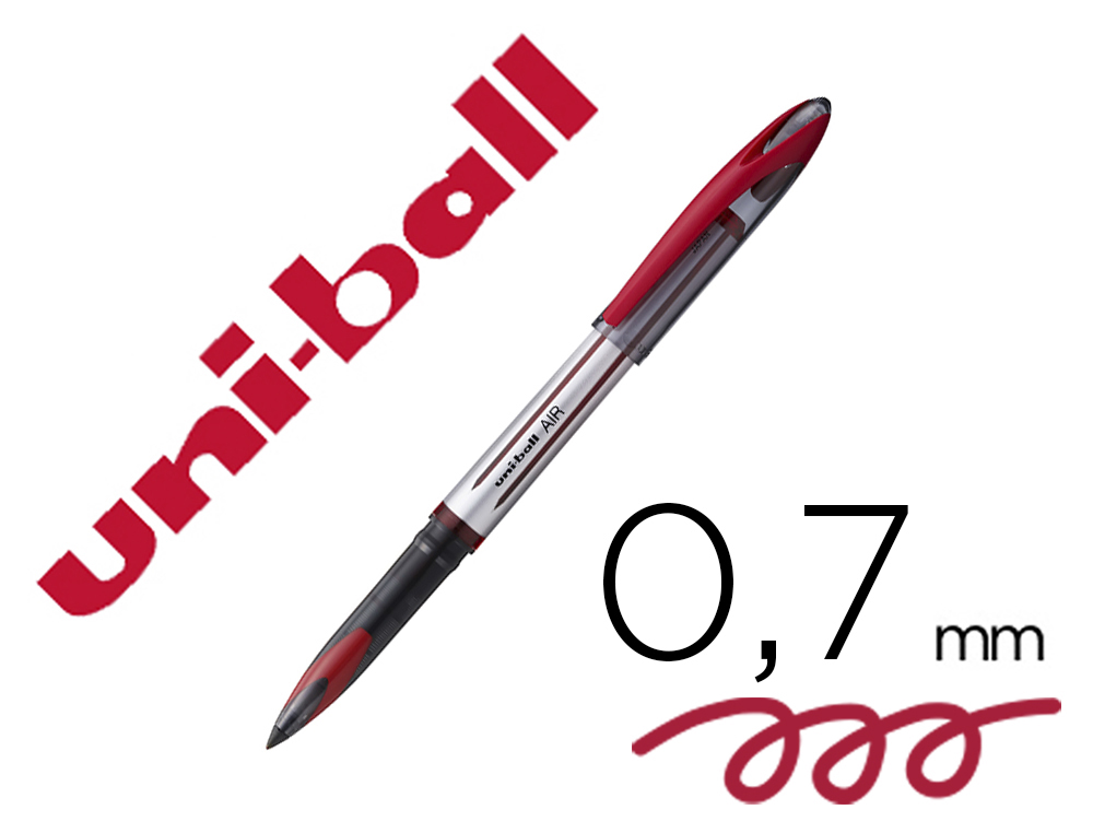 BOLIGRAFO UNI-BALL ROLLER AIR UB-188-L 0,7 MM TINTA LIQUIDA ROJO
