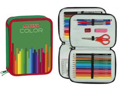 PLUMIER ESCOLAR ALPINO COLOR PEQUEO DOBLE CREMALLERA