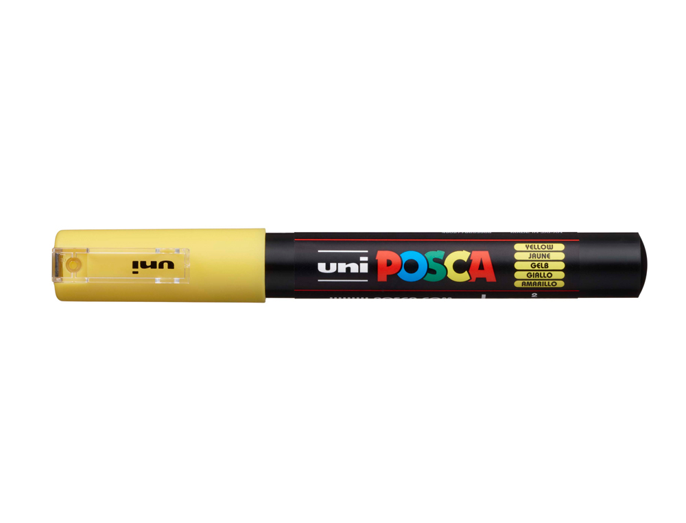 ROTULADOR UNI POSCA 0,7 MM PC-1M AMARILLO