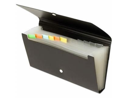 CARPETA CLASIFICADORA OFFICE BOX PARA CHEQUE 12 SEPARADORES NEGRO