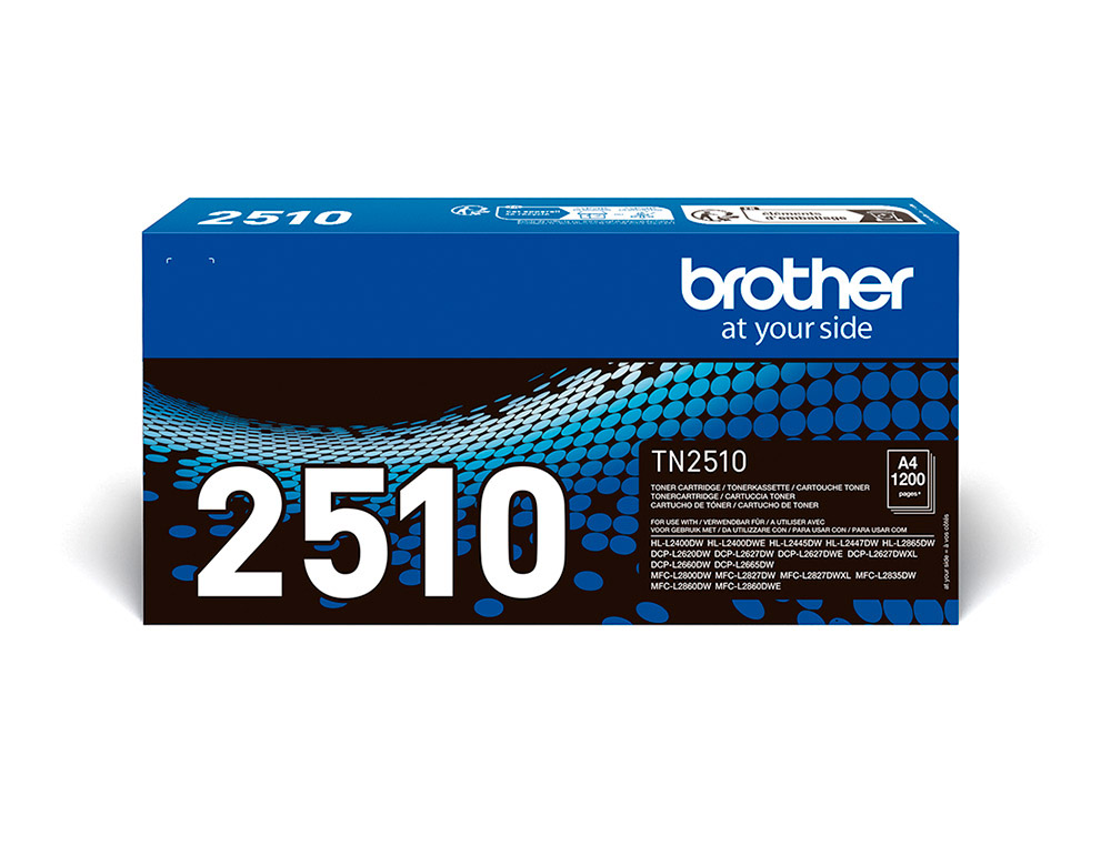 TONER BROTHER TN2510 MFC-L2860DWE / L2627DWE / L2400DWE NEGRO 1200 PAGINAS