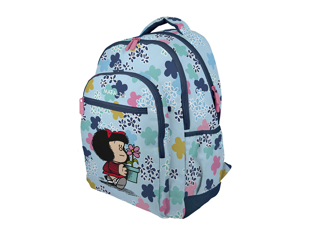 MOCHILA GRAFOPLAS RUBBER LIVELY MAFALDA CON 3 COMPARTIMENTOS 450X330X225 MM