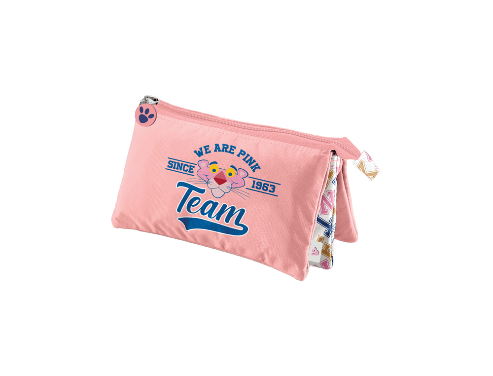 BOLSO ESCOLAR DOHE PORTATODO TRIPLE PINK PANTHER TEAM 125X25X220 MM