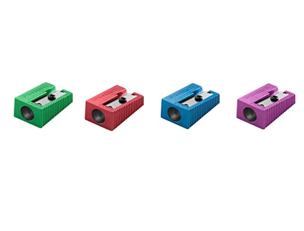 SACAPUNTAS STAEDTLER 510 10 METALICO 1 USO COLORES METALIZADOS SURTIDOS