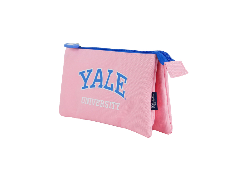 BOLSO ESCOLAR DOHE PORTATODO TRIPLE YALE UNIVERSITY PINK LADY 220X125X25 MM
