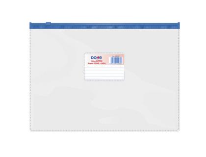 CARPETA DOSSIER DOHE PVC 150 MC CIERRE ZIPPER FOLIO APAISADO AZUL