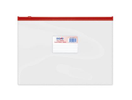 CARPETA DOSSIER DOHE PVC 150 MC CIERRE ZIPPER FOLIO APAISADO ROJO