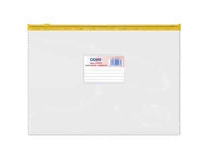 CARPETA DOSSIER DOHE PVC 150 MC CIERRE ZIPPER FOLIO APAISADO AMARILLO