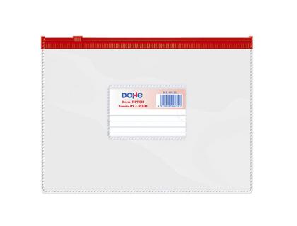 CARPETA DOSSIER DOHE PVC 150 MC CIERRE ZIPPER DIN A5 APAISADO ROJO