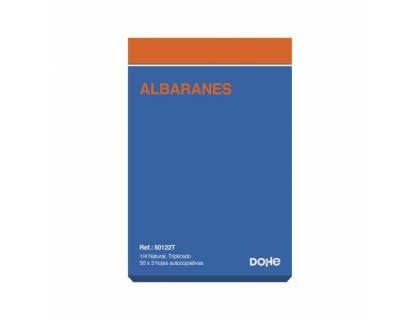 TALONARIO DOHE ALBARAN CUARTO NATURAL TRIPLICADO