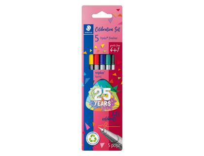 ROTULADOR STAEDTLER TRIPLUS FINELINER 25 ANIVERSARIO BLISTER DE 4 UNIDADES COLORES SURTIDOS + 1 UNIDAD REGALO