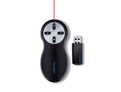 PUNTERO LASER KENSINGTON INALAMBRICO 4 BOTONES HAZ DE LUZ ROJO ALCANCE 20 MT COLOR NEGRO