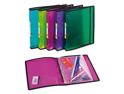 CARPETA CARCHIVO 4 ANILLAS POLIPROPILENO GOMA PLANA VERDE