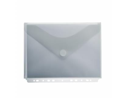 CARPETA OFFICE BOX DOSSIER V-LOCK BROCHE POLIPROPILENO MULTITALADRO CON FUELLE DIN A4+ TRANSPARENTE