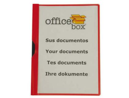 CARPETA OFFICE BOX DOSSIER PINZA LATERAL POLIPROPILENO DIN A4 PINZA DESLIZANTE CAPACIDAD 30 HOJAS AZUL