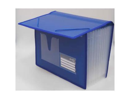 CARPETA OFFICE BOX CLASIFICADORA FUELLE POLIPROPILENO DIN A4+ 12 DEPARTAMENTOSBORDES DE TELA