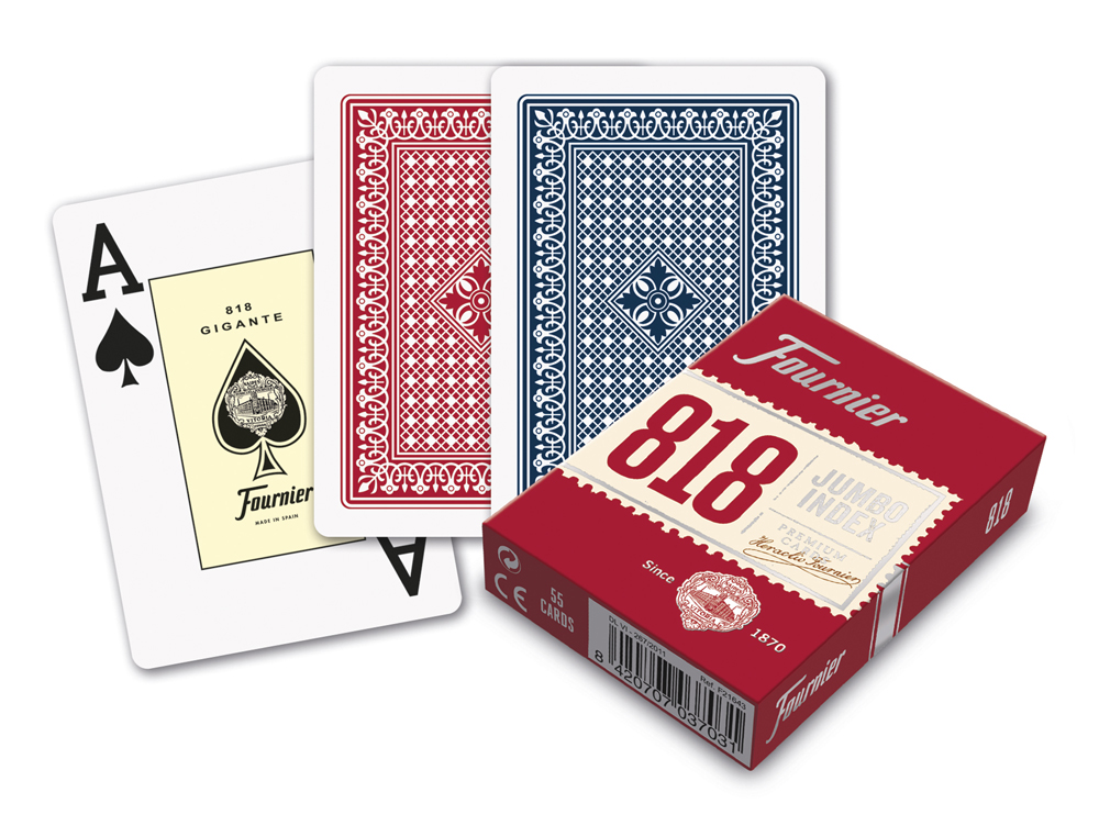 BARAJA FOURNIER POKER INGLES Nº818 55 CARTAS