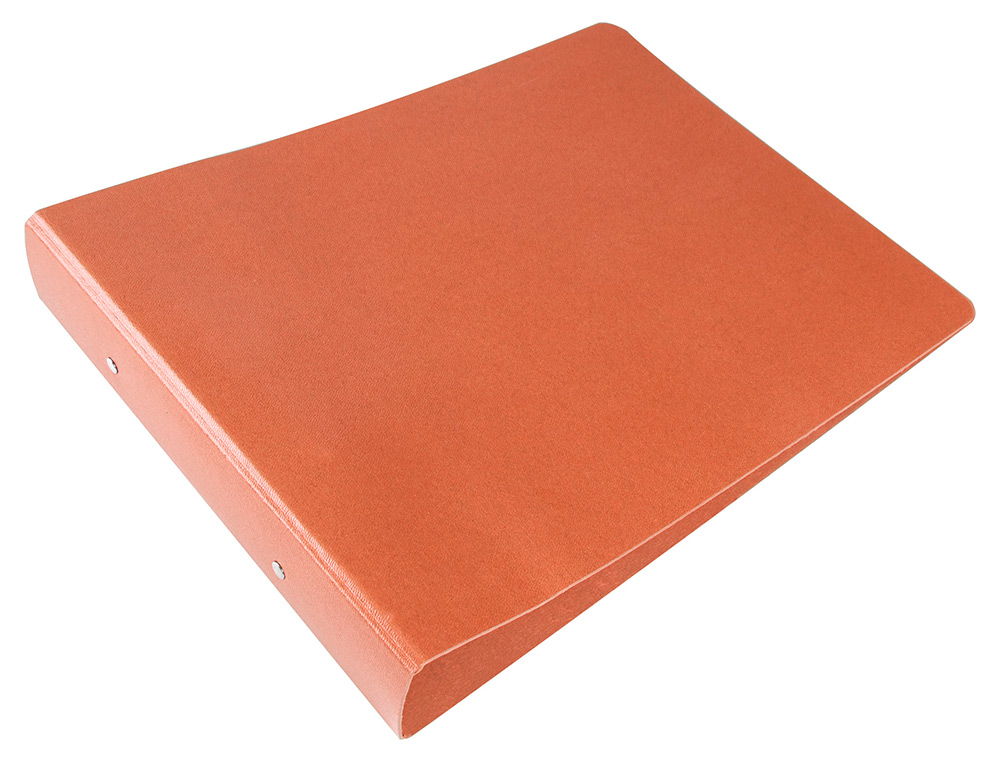 CARPETA DE 2 ANILLAS 40MM REDONDAS LIDERPAPEL CUARTO APAISADO CARTON CUERO