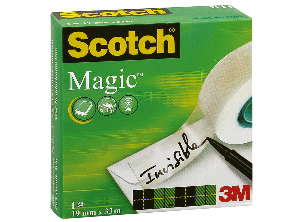 CINTA ADHESIVA SCOTCH MAGIC INVISIBLE 33 MT X 12 MM