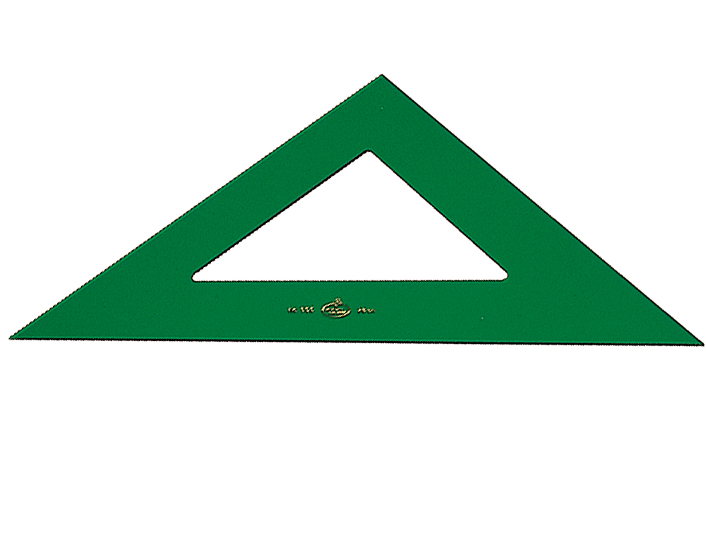 ESCUADRA FABER CASTELL 16 CM PLASTICO VERDE
