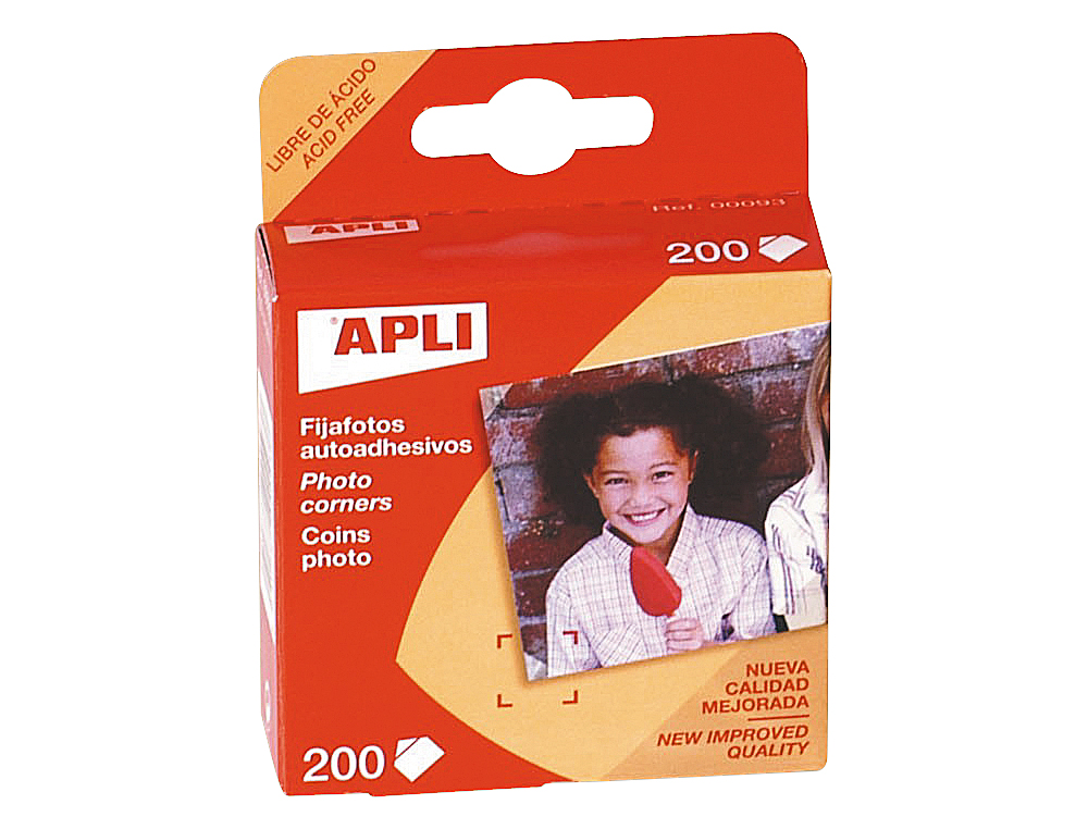 FIJAFOTOS ADHESIVOS APLI CAJA DE 200 UNIDADES