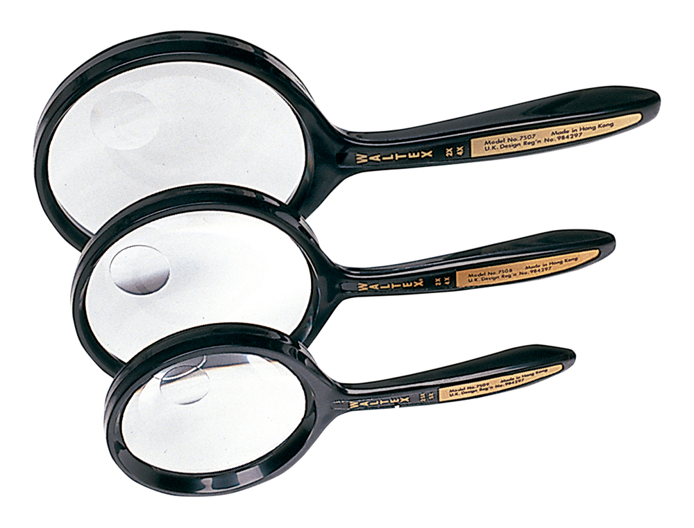 LUPA Q-CONNECT CRISTAL BIFOCAL 50 MM MANGO CURVO