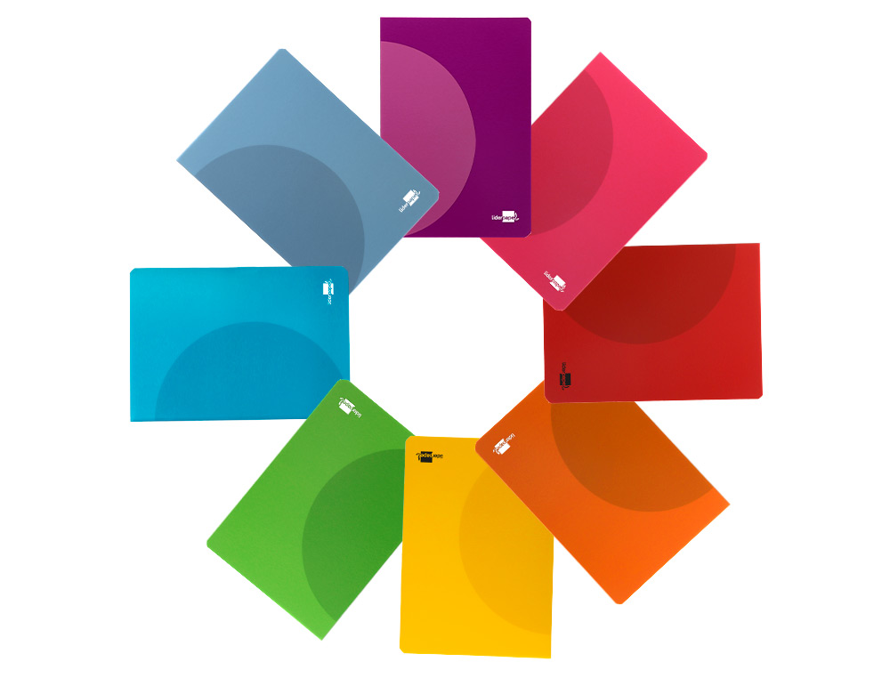 LIBRETA LIDERPAPEL 360 TAPA DE PLASTICO A4 48 HOJAS 90G/M2 PAUTA 5 2,5MM CON MARGEN COLORES SURTIDOS