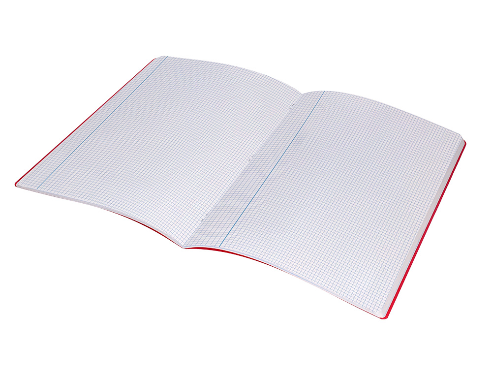 LIBRETA LIDERPAPEL 360 TAPA DE PLASTICO A4 48 HOJAS 90G/M2 CUADRO 3MM CON MARGEN COLORES SURTIDOS