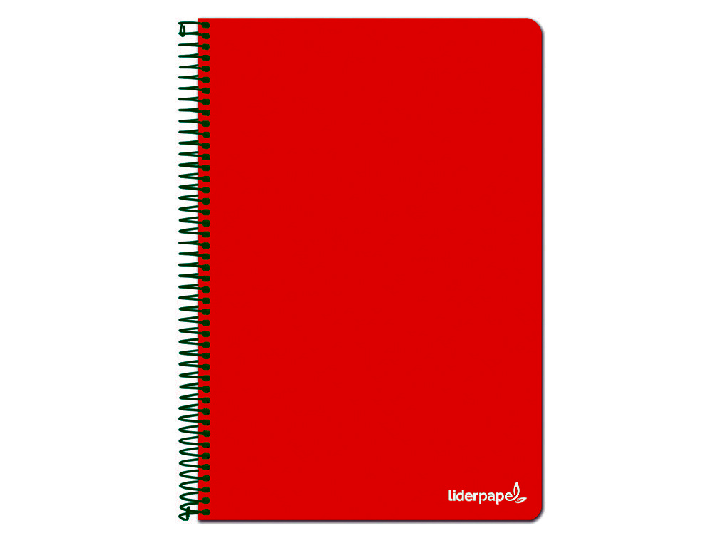 CUADERNO ESPIRAL LIDERPAPEL FOLIO WRITE TAPA BLANDA 80H 60GR HORIZONTAL CON MARGEN COLOR ROJO