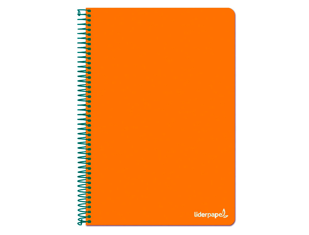 CUADERNO ESPIRAL LIDERPAPEL FOLIO WRITE TAPA BLANDA 80H 60GR PAUTA 2,5 MM CON MARGEN COLOR NARANJA
