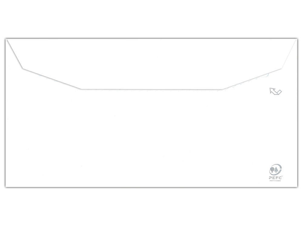 SOBRE LIDERPAPEL BLANCO 115X225 MM SOLAPA ENGOMADA PAPEL OFFSET 80 GR CAJA DE 500 UNIDADES