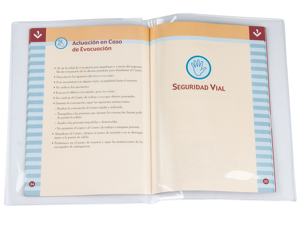 FUNDA PORTADOCUMENTO CUARTO DOBLE 180 MICRAS PVC TRANSPARENTE 220X350MM