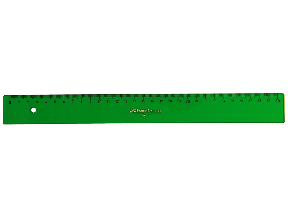 REGLA FABER CASTELL 30 CM PLASTICO VERDE
